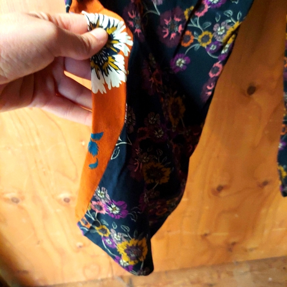 Johnny Was Workshop Multi Silk Floral Print Elastic Waist Palazzo Pant WM Sz XL - Picture 6 of 11